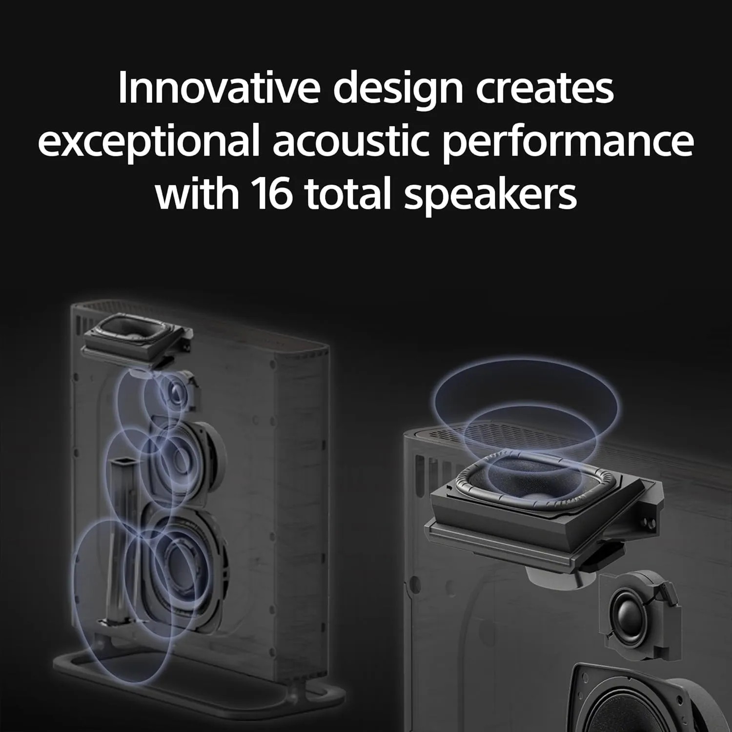 Sony BRAVIA Theater Quad 16-Speaker Home Theater Audio System with 4 Wireless Speakers, 360 Spatial Sound Mapping, Dolby Atmos/DTS:X Support, Room Calibration (HT-A9M2)