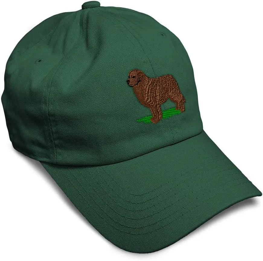 Speedy Pros Soft Baseball Cap Newfoundland Brown Embroidery Dogs Dog Twill Cotton Sideview Dad Hats for Men & Women