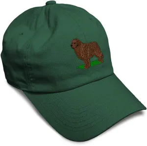 Speedy Pros Soft Baseball Cap Newfoundland Brown Embroidery Dogs Dog Twill Cotton Sideview Dad Hats for Men & Women