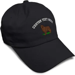 Speedy Pros Soft Baseball Cap Newfoundland Brown Embroidery Dogs Dog Twill Cotton Sideview Dad Hats for Men & Women