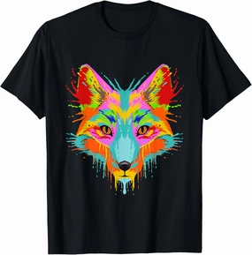 Splash Art Fox - Colorful Foxes - Color Wild Animal Splashes T-Shirt