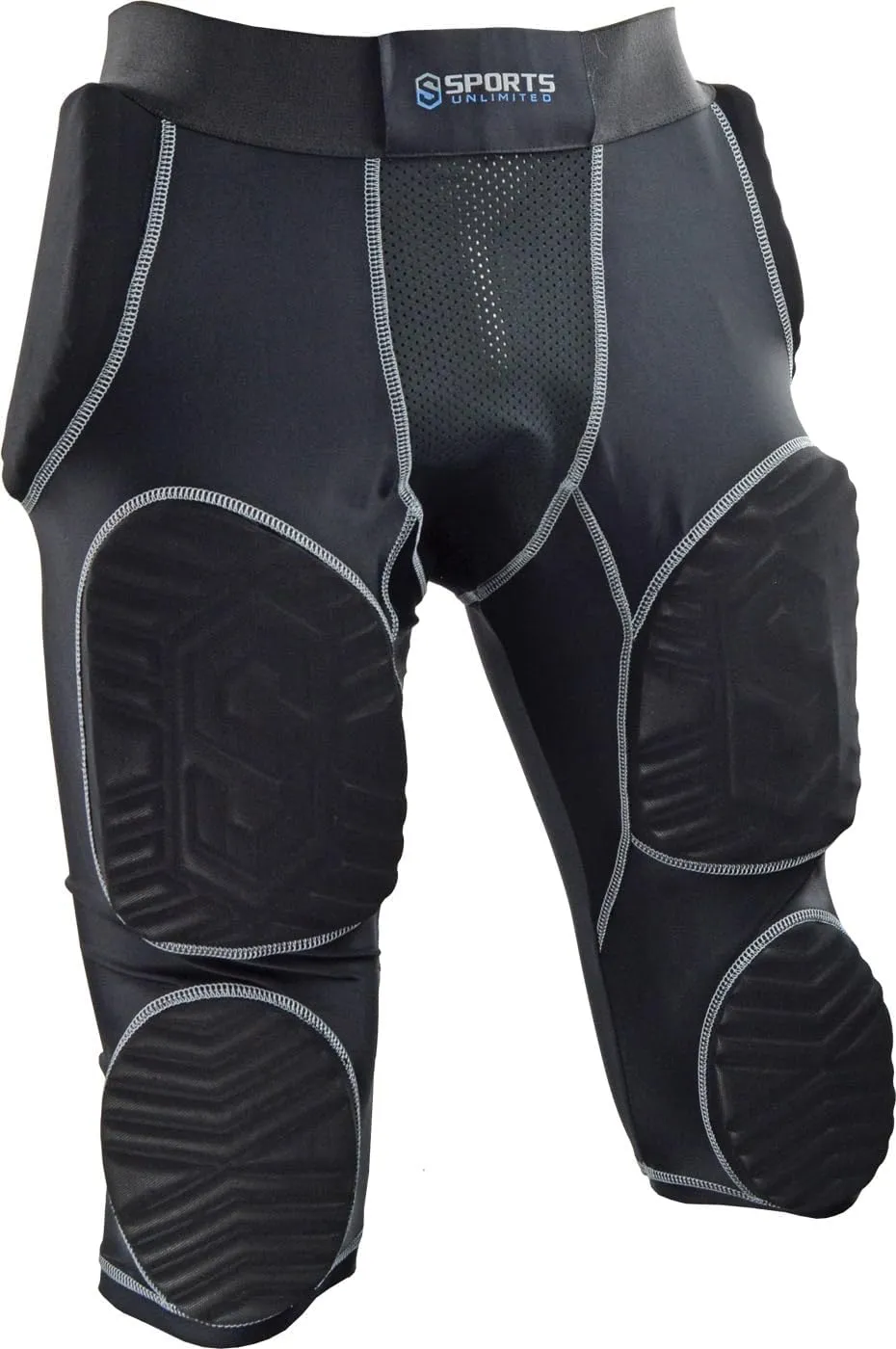 Sports Unlimited 7 Pad Integrated Adult Football Girdle for Men - Flex Thigh Pads - Girdle for Football