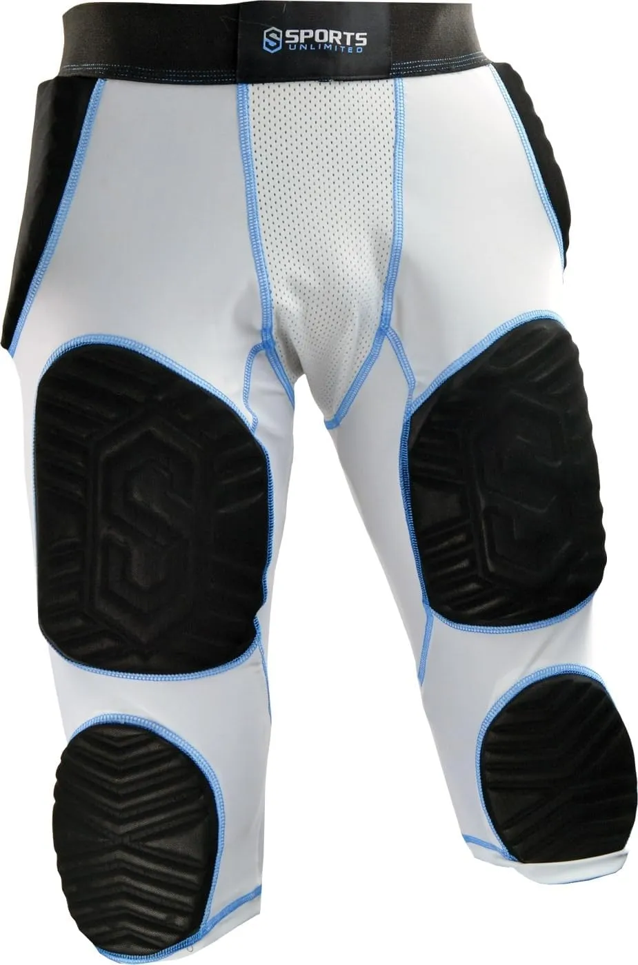Sports Unlimited 7 Pad Integrated Adult Football Girdle for Men - Hard Thigh Pads - Girdle for Football