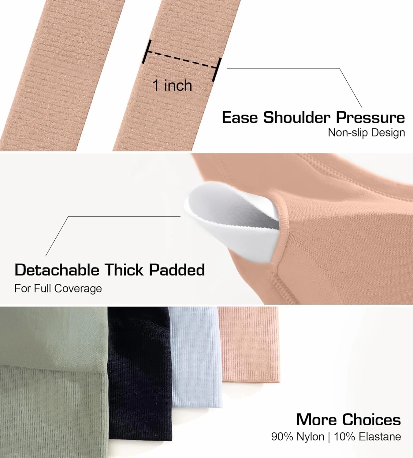 Sports Bras for Women Pack - Womens Front Closure Cross Back Low Impact Workout Post Surgery Bra Multipack
