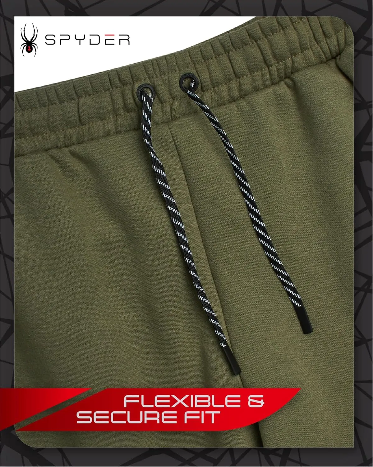 Spyder Mens Sweatpants - Athletic Performance Fleece Joggers Sweatpants for Men for Gym Workout and Running (Sizes: S-XXL)
