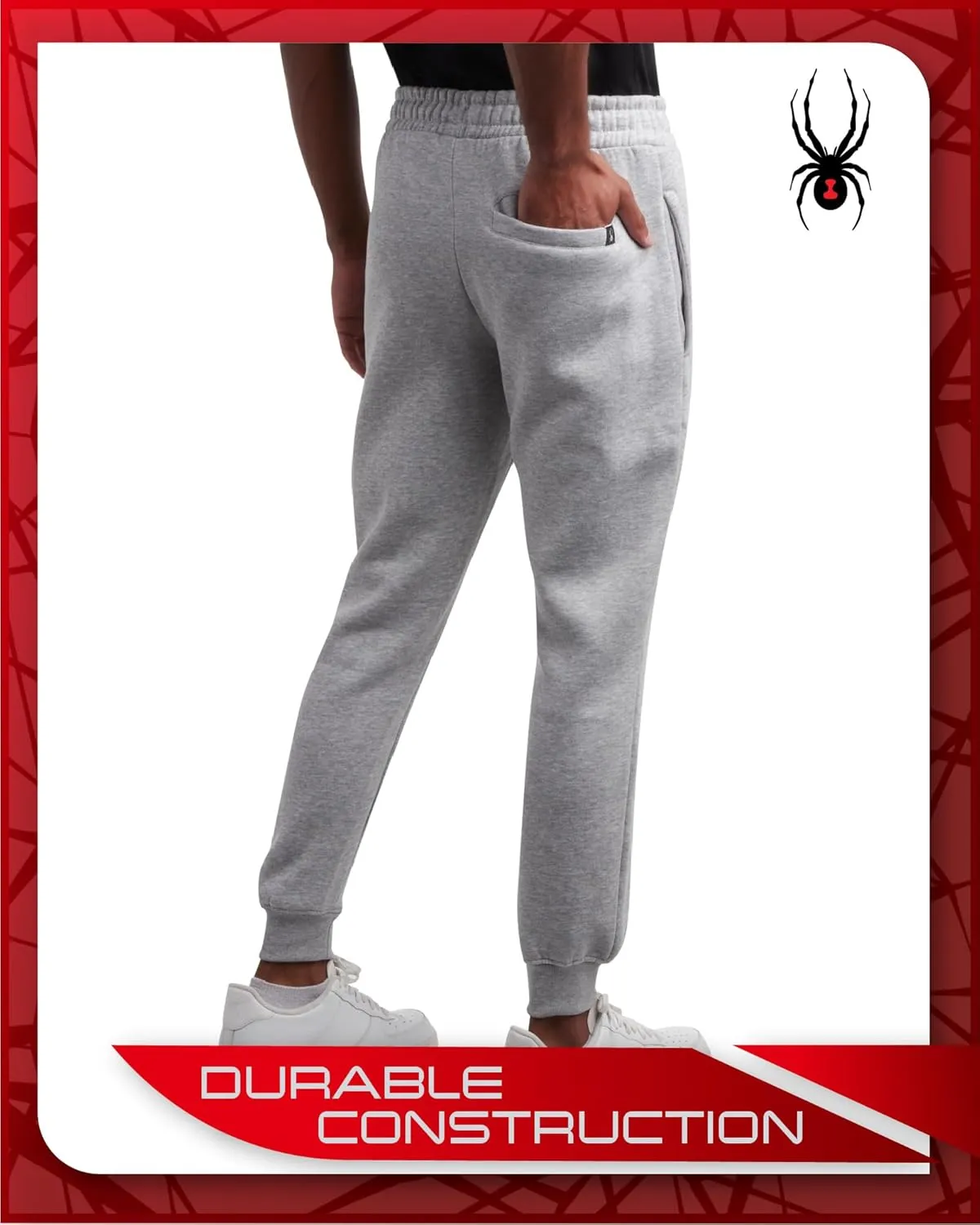 Spyder Mens Sweatpants - Athletic Performance Fleece Joggers Sweatpants for Men for Gym Workout and Running (Sizes: S-XXL)