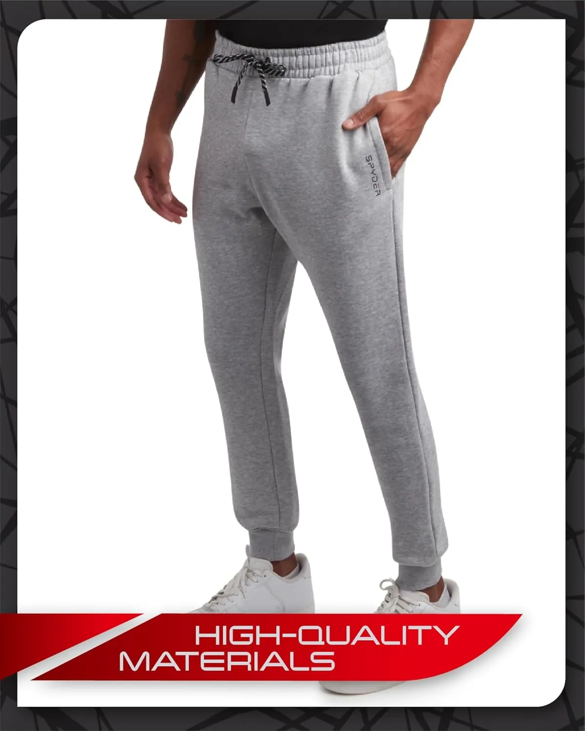 Spyder Mens Sweatpants - Athletic Performance Fleece Joggers Sweatpants for Men for Gym Workout and Running (Sizes: S-XXL)