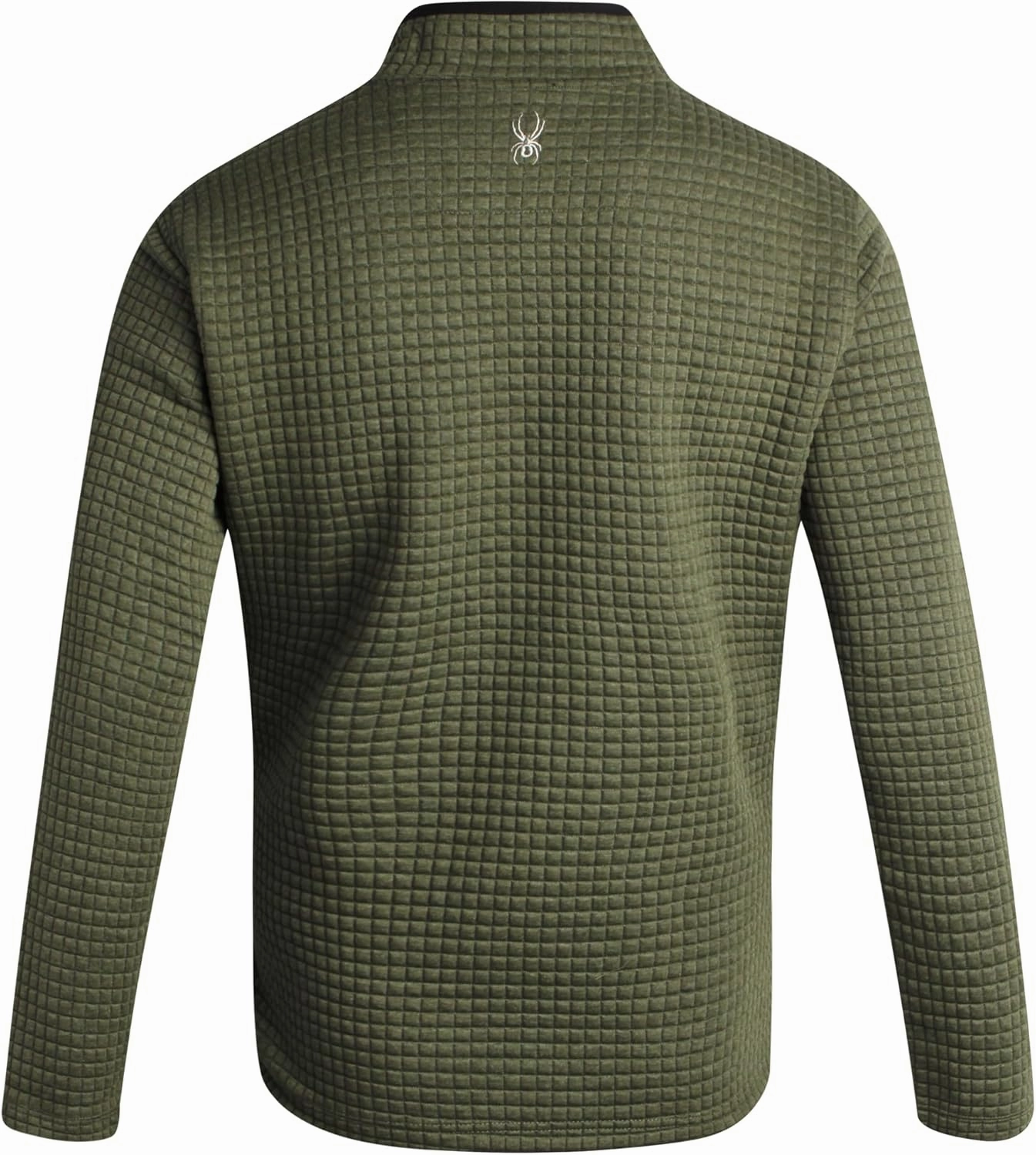 Spyder Mens Quarter Zip Pullover Sweatshirt - Grid Fleece Sweater Workout Shirts for Men - Quarter Zip Pullover Men Apparel