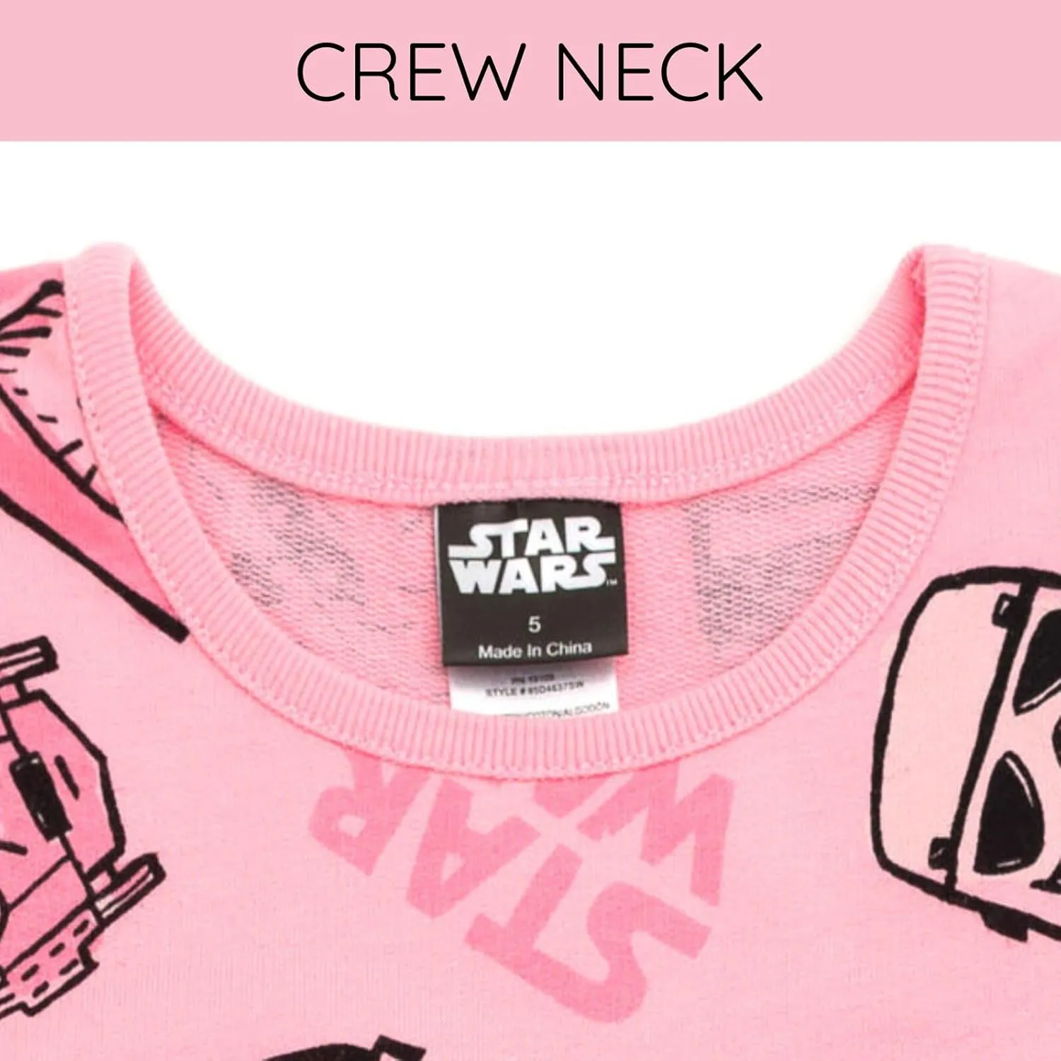STAR WARS Girls French Terry Skater Dress Toddler to Big Kid Sizes (2T - 14-16)