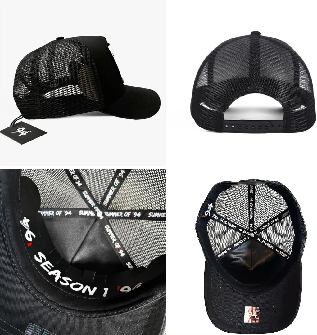 Summer Of "94 Premium Unisex Adjustable Snapback Mesh Black Trucker Hat for Men and Women