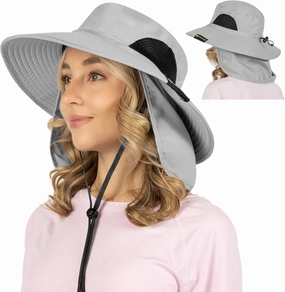 SUN CUBE Wide Brim Sun Hat Men Women, Fishing Hats Sun UV Protection, Mens Hiking Bucket Hat Safari Beach Boonie, UPF 50 