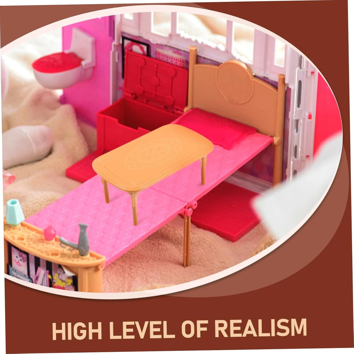 SUPVOX 3 Sets My Life Mini Dollhouse Furniture Mini Dining Chairs Miniature Plastic Table Doll House Miniatures