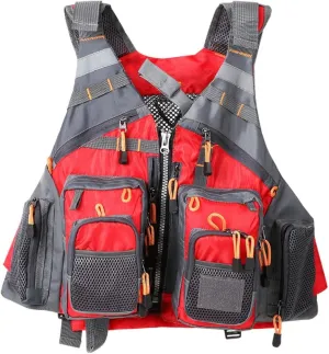 Swim Jacket - Personal Floating Device Adult, Safety Vest, Breathable Snorkel Vests for Adults with Zipper for Boating Fishing Surfing