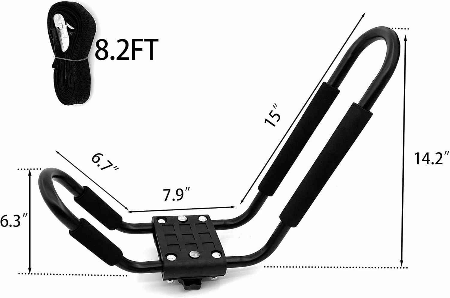 Taelakeni 2 Pairs Kayak Carrier Racks, Universal Cars Kayak Roof J Bar Rack