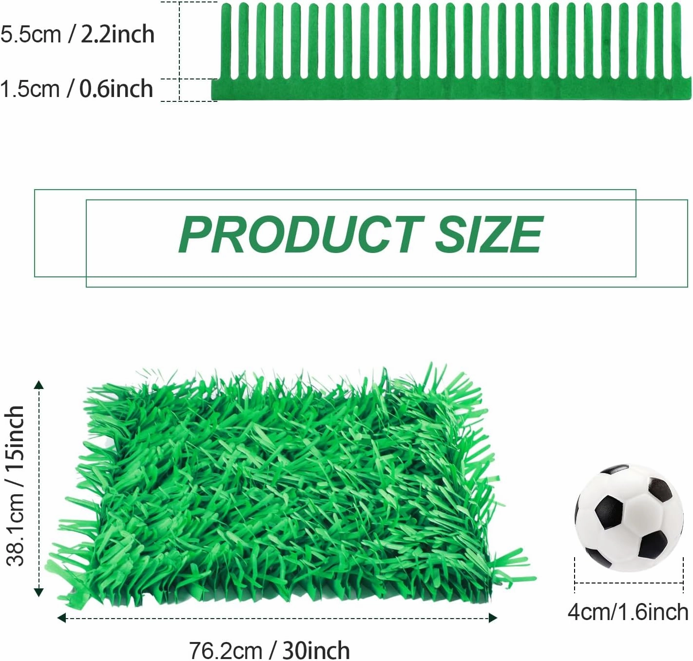 TaoBary 30 Pcs Sports Themed Party Centerpieces Decorations Kit Includes 24 Mini Ball and 6 Paper Grass Decorations for Masters Birthday Party Desk Baby Shower Supplies(Soccer Ball)