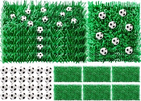 TaoBary 30 Pcs Sports Themed Party Centerpieces Decorations Kit Includes 24 Mini Ball and 6 Paper Grass Decorations for Masters Birthday Party Desk Baby Shower Supplies(Soccer Ball)