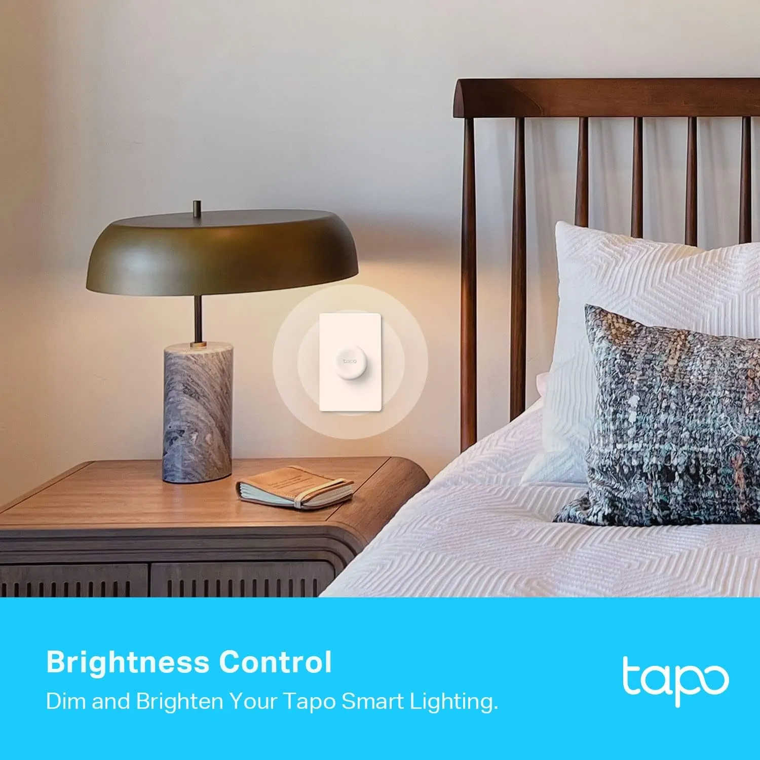 Tapo TP-Link Smart Button | Wireless Remote Dimmer Switch | 3-Way Control | Tap & Rotate HUB Required | 1  Year Battery Life