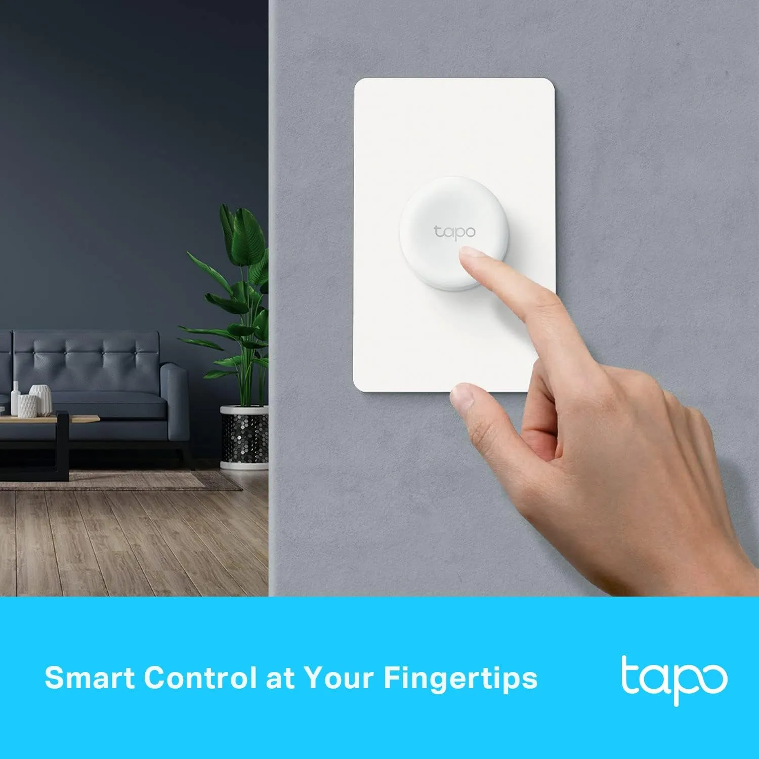 Tapo TP-Link Smart Button | Wireless Remote Dimmer Switch | 3-Way Control | Tap & Rotate HUB Required | 1  Year Battery Life