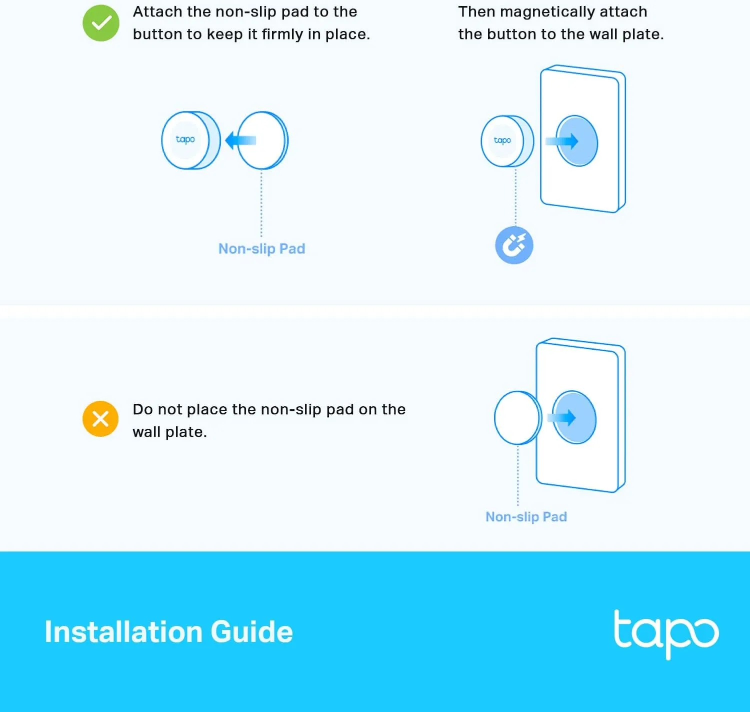 Tapo TP-Link Smart Button | Wireless Remote Dimmer Switch | 3-Way Control | Tap & Rotate HUB Required | 1  Year Battery Life