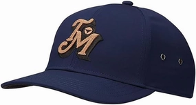 TaylorMade 2024 Newport Retro Metal Eyelet Adjustable Hat, XS (US, Alpha, One Size, X-Small, Navy)