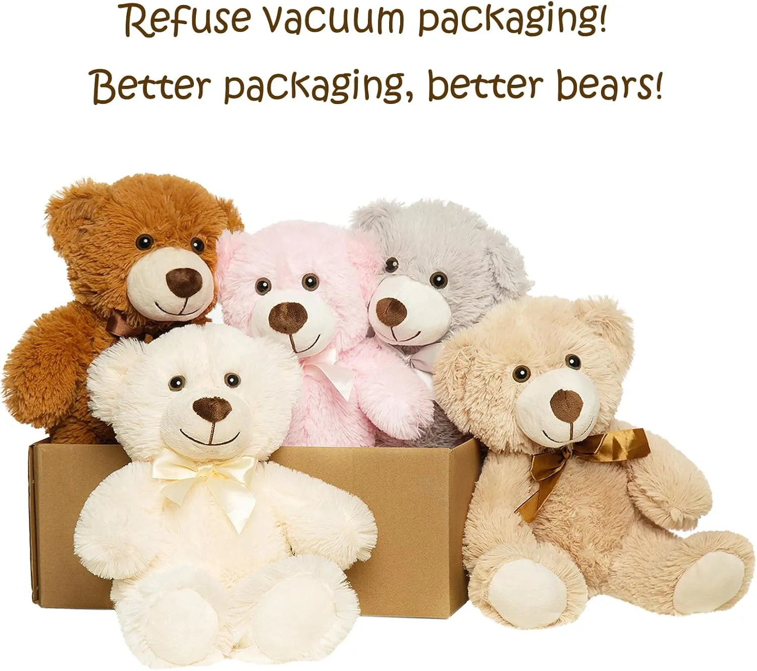 Teddy Bears Bulk 5 Packs Teddy Bear Stuffed Animal Plush Toys 5 Colors Gift for Kid Girlfriend,13.5 Inches Stuffed Bears for Christmas Valentine’s Day Birthday Wedding Party