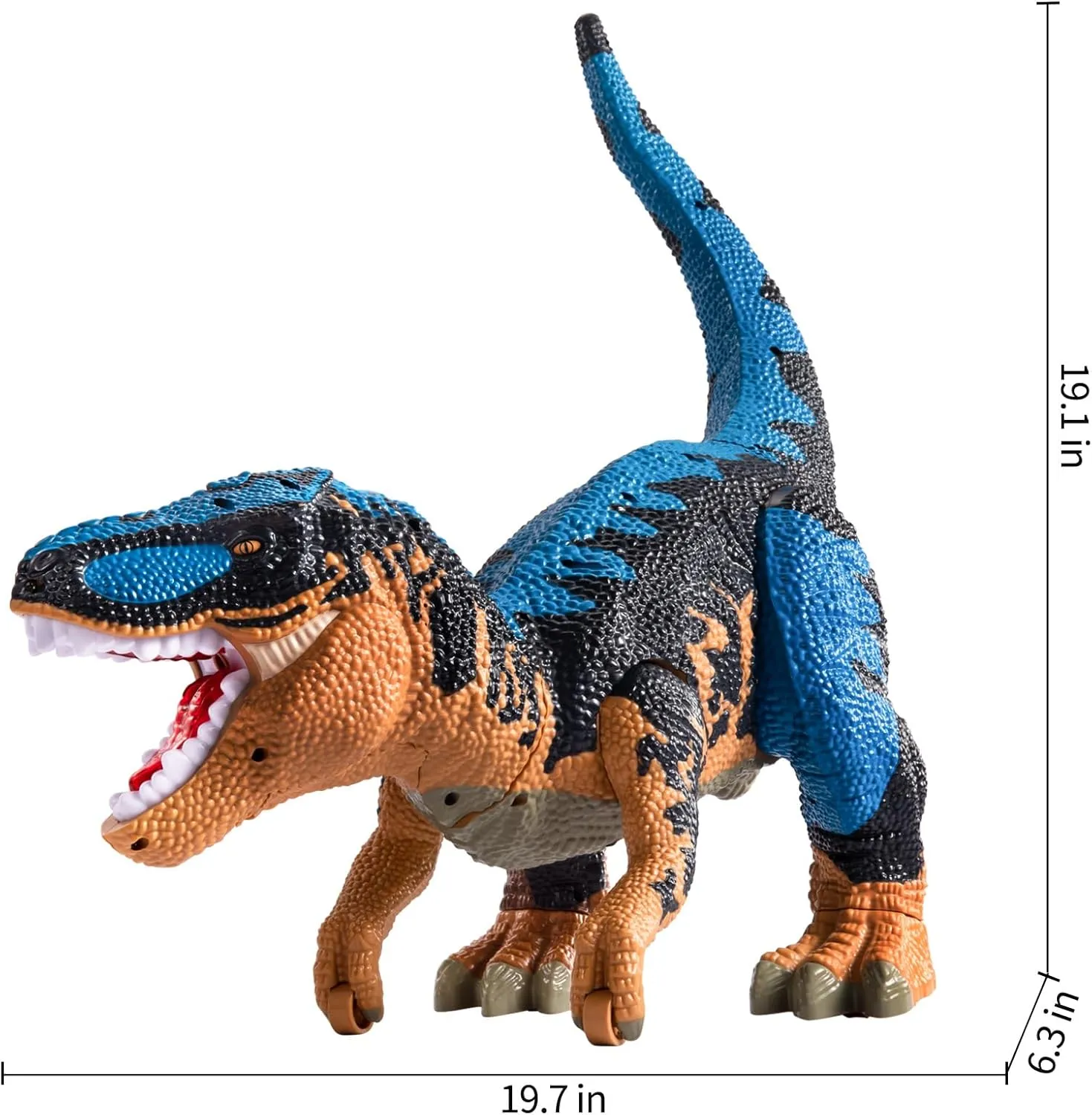 TEMI Large Dinosaur Toys for Kids Boys Toddlers 3 4 5 6 7 Years, Tyrannosaurus Dinosaur with Mist Spray, Light and Sound, Big Dinosaur Stored 4 Dinosaurs and 6 Small Dinosaurs Toys, Birthday Gifts