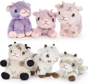 Tezituor 6 Pcs Small Sheep Stuffed Animals Set, Cute Stuffed Lamb Plush Toy for Birthday Party, Lamb Plush Bulk for Kids