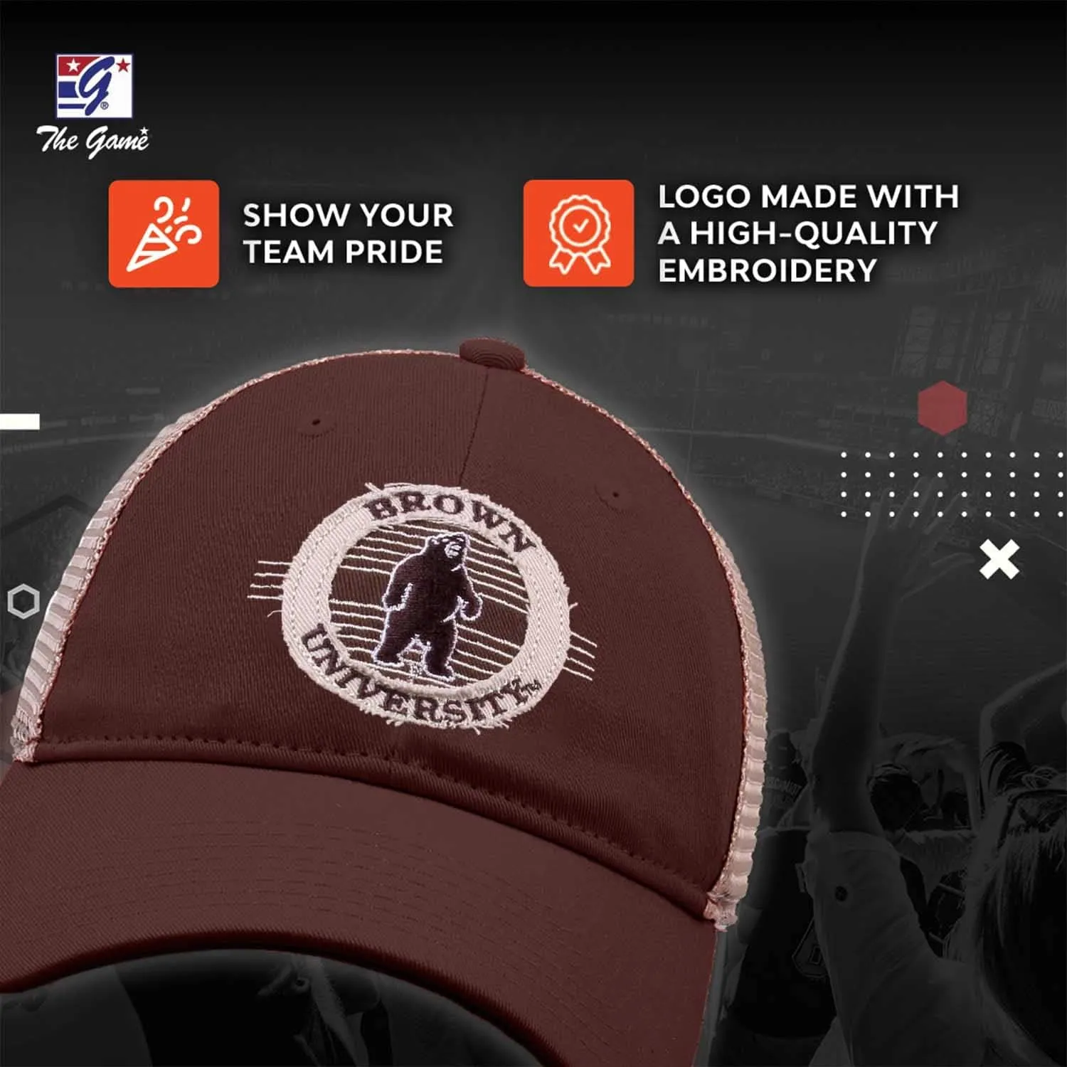 The Game NCAA Snapback - Patch Meshback - Classic Comfort - Adjustable Size - Let Everyone Know which Team You Support