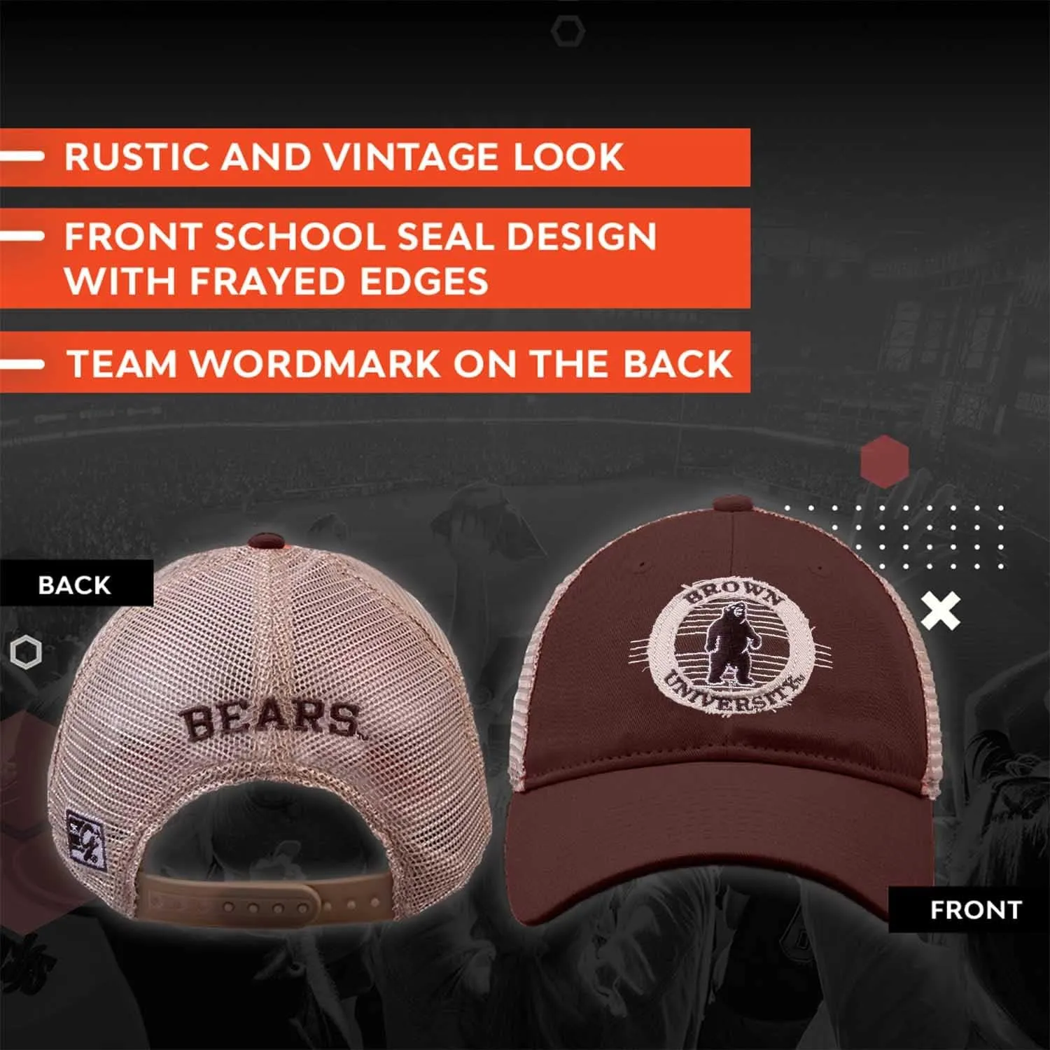 The Game NCAA Snapback - Patch Meshback - Classic Comfort - Adjustable Size - Let Everyone Know which Team You Support