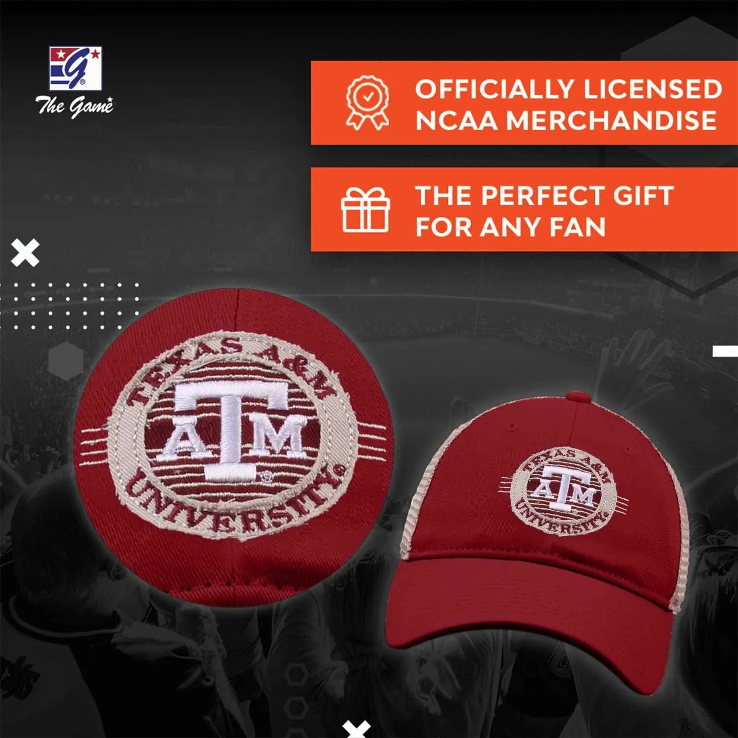 The Game NCAA Snapback - Patch Meshback - Classic Comfort - Adjustable Size - Let Everyone Know which Team You Support