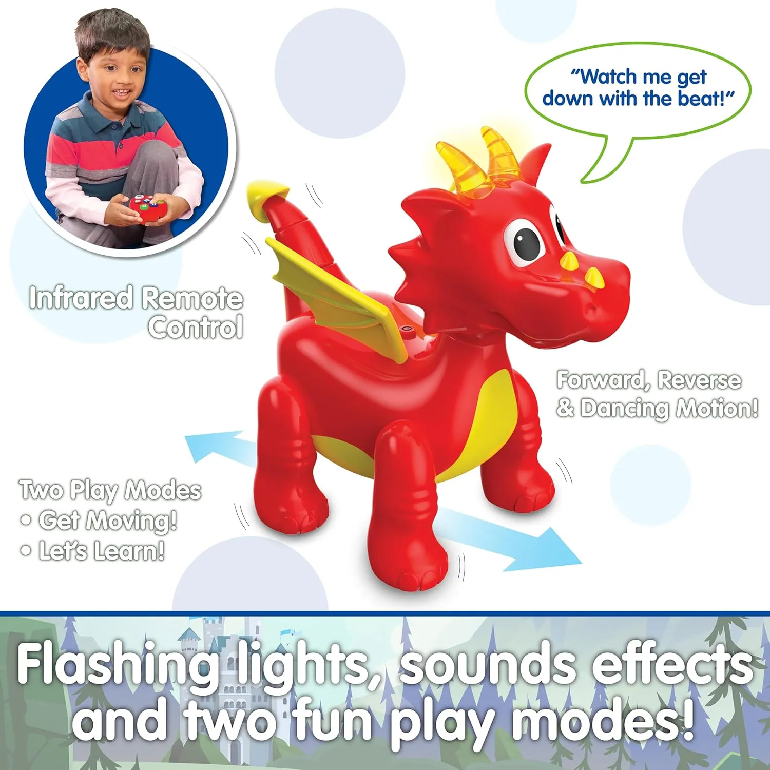 The Learning Journey Play & Learn - Infrared Remote Control Dancing Dragon - Remote Control Dragon - Toddler Toys for Children Ages 2  Years - Award Winning Toys
