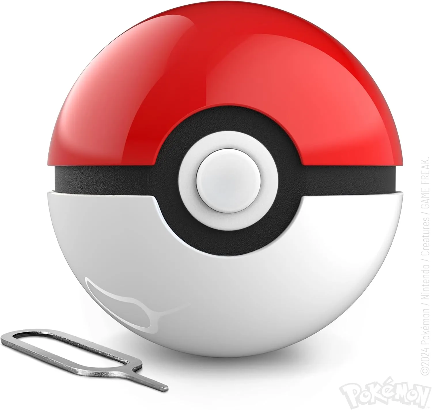 The Wand Company Mini Poké Ball Authentic Replica - Realistic, Electronic, Die-Cast Poké Ball with Display Stand Light Features – Officially Licensed by Pokémon