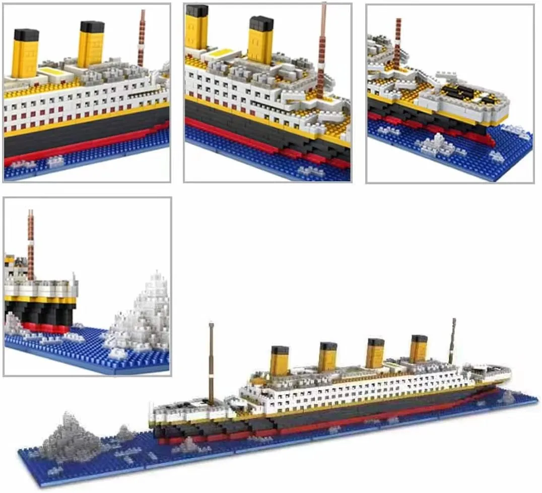 Titanic Ship Micro Mini Building Blocks Set, 1860 Pcs 3D Puzzle Sets DIY Educational Toys Gift for Adults and Kids…
