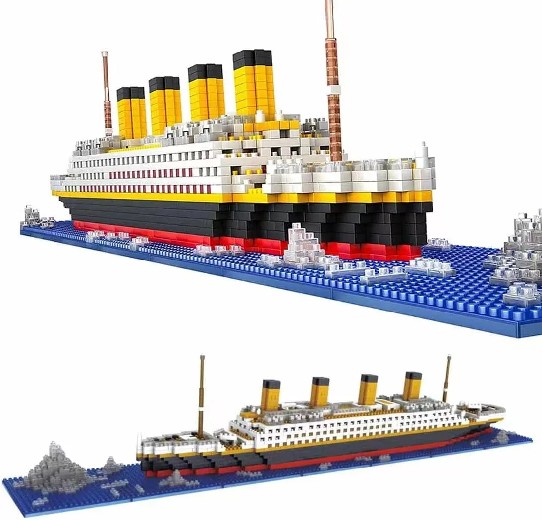 Titanic Ship Micro Mini Building Blocks Set, 1860 Pcs 3D Puzzle Sets DIY Educational Toys Gift for Adults and Kids…