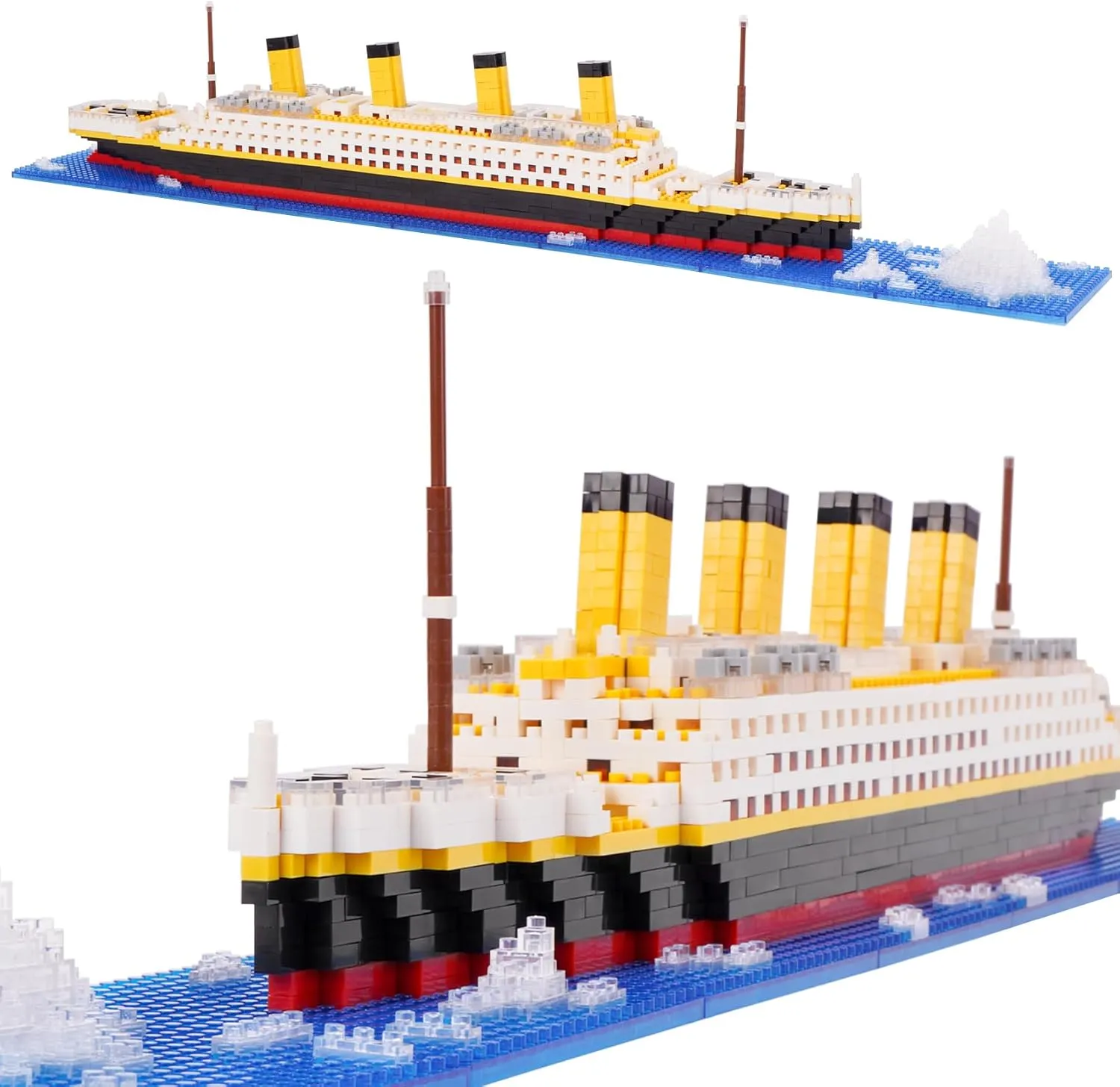 Titanic Ship Model Building Block Set, 1860 PCS Building Bricks Toy DIY Educational Micro Mini Blocks