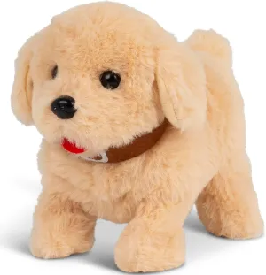 Tobar: Animigos Flipping Puppy - Labrador Dog - Yellow - Cuddly Animated Plush Pet, Walks-Barks-Wags Its Tail, Interactive Toy, Toddlers-Kids 18Mo 