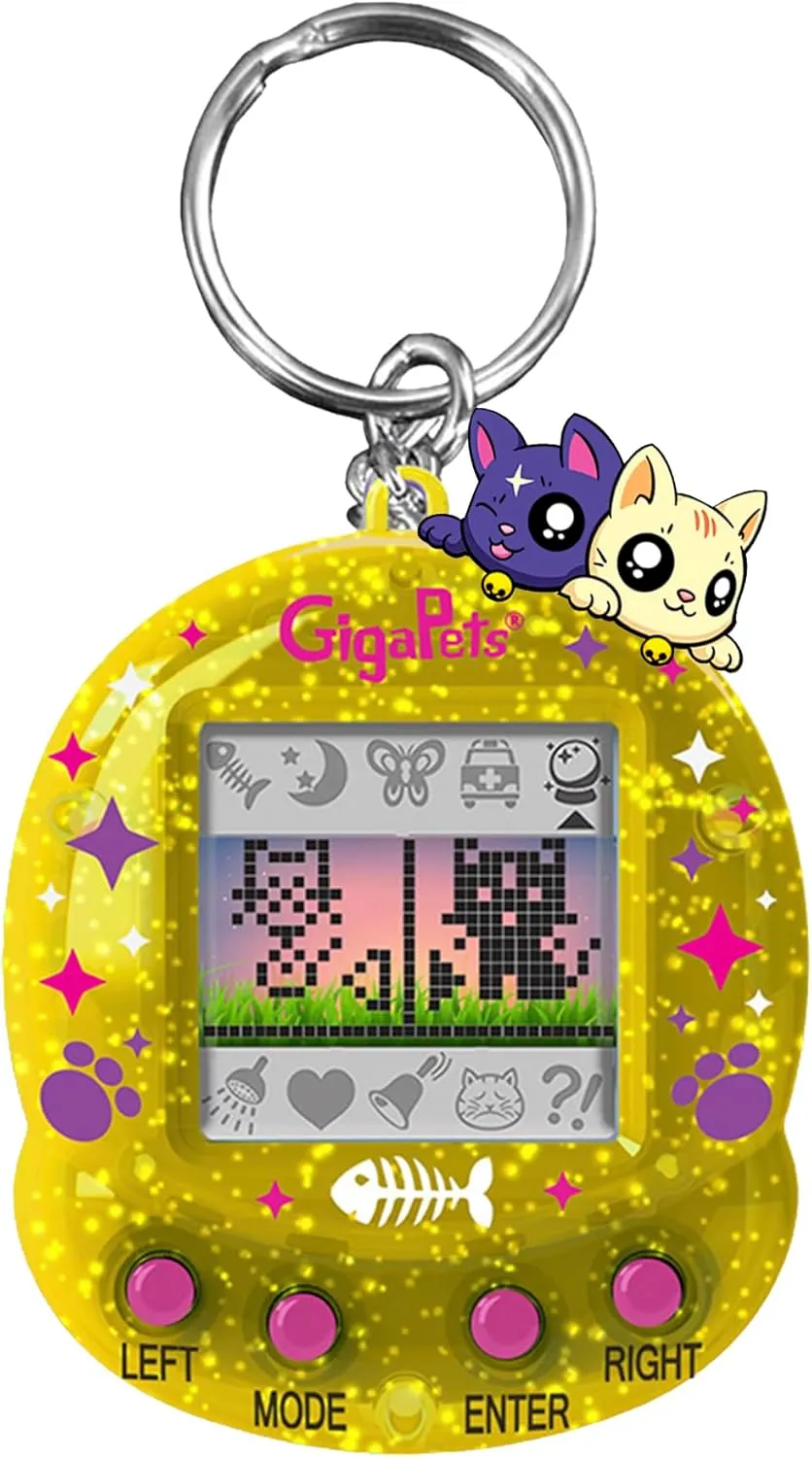 Top Secret Toys Giga Pet Virtual Pet for Kids Ages 5 and Up, 90s Throwback, 2-in-1 StarCat & CompuKitty, 25th Anniversary Edition Upgraded Collector’s Edition, Kids Learn to Take Care of a Pet