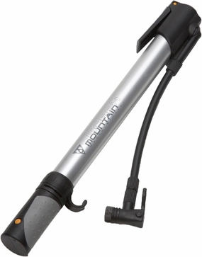 Topeak Mountain Morph Bike Pump , Silver, Black, 35 x 5.8 x 3 cm / 13.8” x 2.3” x 1.2”