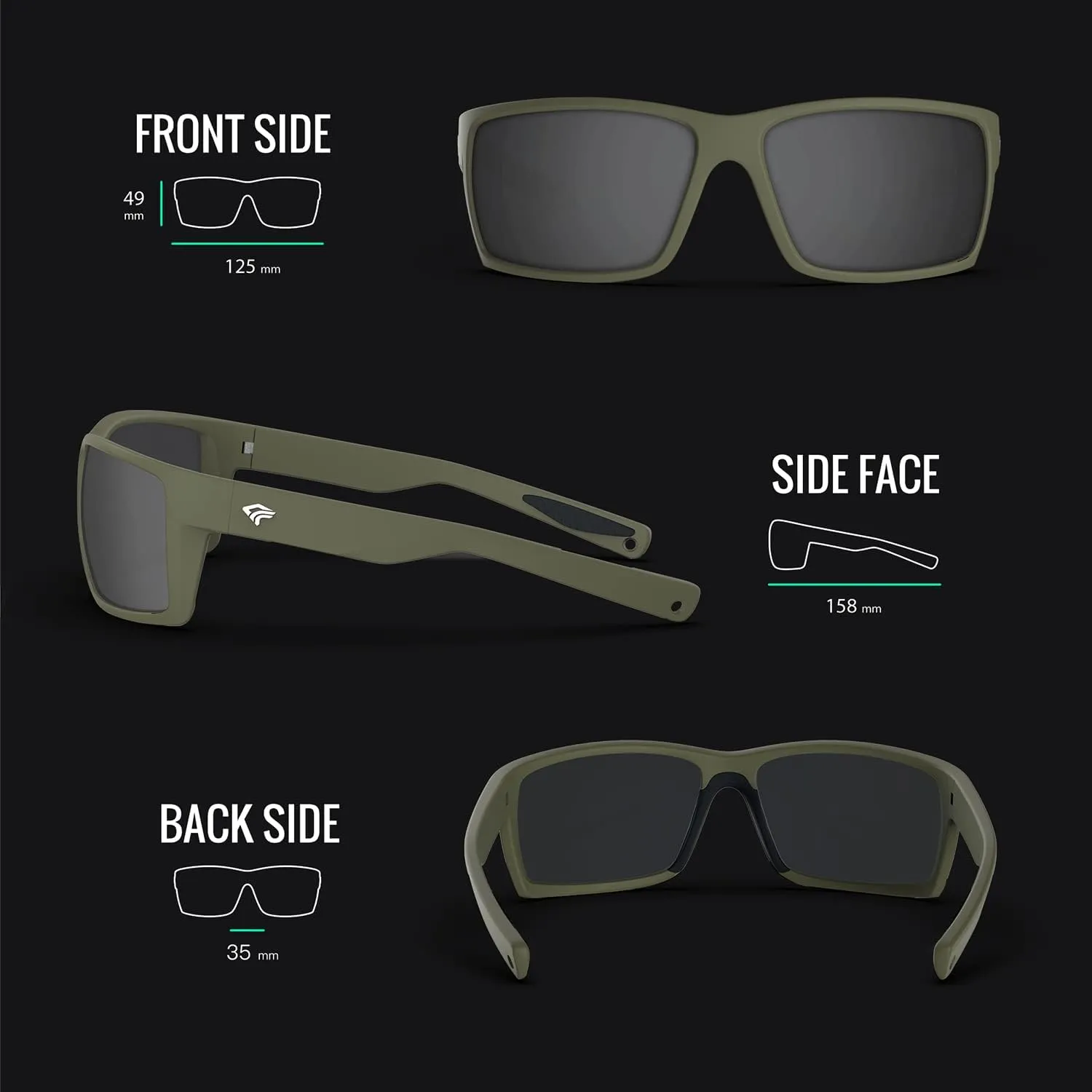 TOREGE Sports Polarized Sunglasses for Men Women Flexible Frame Cycling Running Driving Fishing Mountaineering TR24