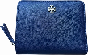 Tory Burch Emerson Mini Wallet 147606 Tory Navy w Saffiano leather