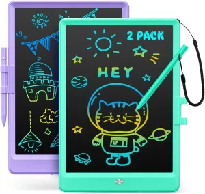 Toys for 3-6 Year Old Girls Boys, 2Pack LCD Writing Tablet for Kids Doodle Board, Reusable Drawing Board Drawing Tablet Kids, Educational Toys Birthday Gifts for 3 4 5 6 Year Old Girls