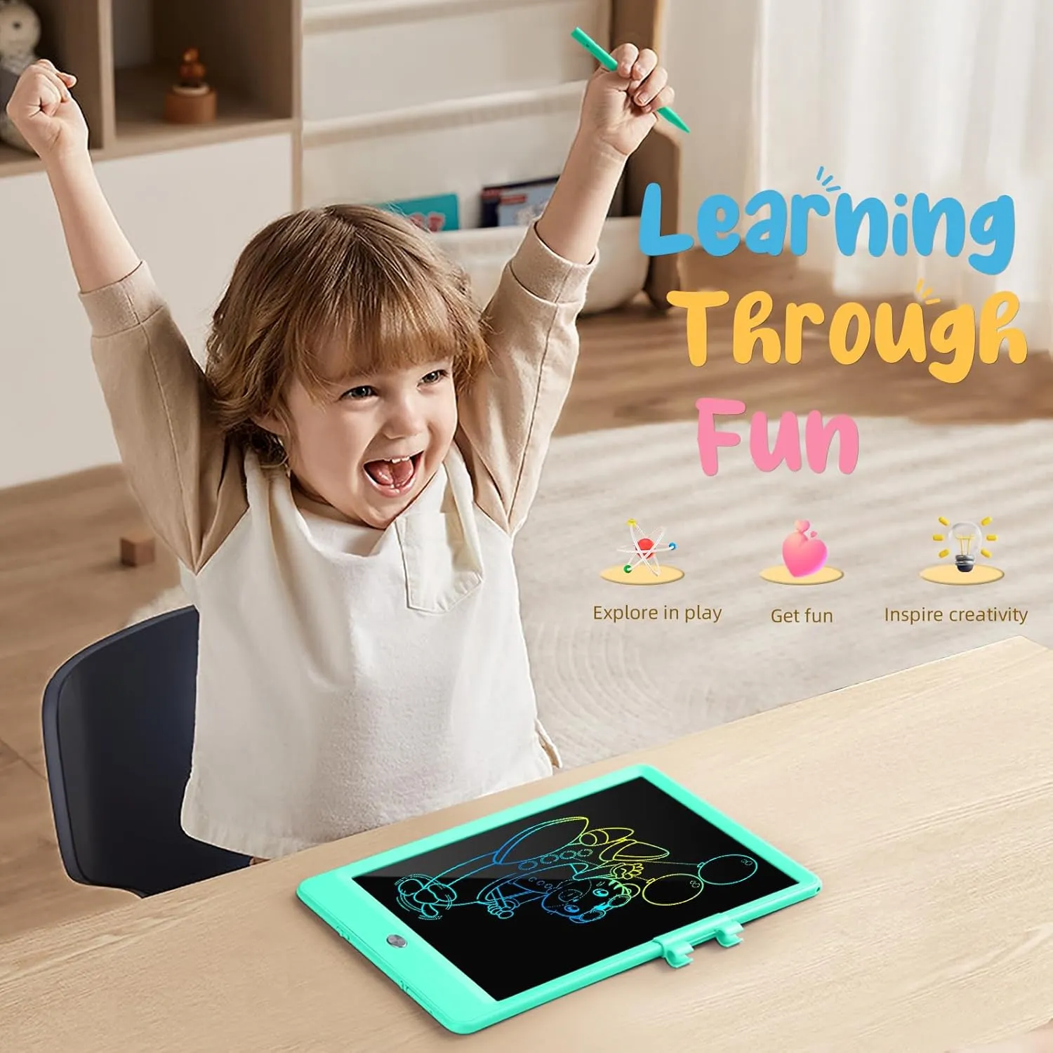 Toys for 3-6 Year Old Girls Boys, 2Pack LCD Writing Tablet for Kids Doodle Board, Reusable Drawing Board Drawing Tablet Kids, Educational Toys Birthday Gifts for 3 4 5 6 Year Old Girls