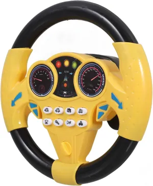 Toyvian Kids Simulated Driving Controller Toy Steering Wheels with Music Children Educational Sounding Toy for Kids Car Toy