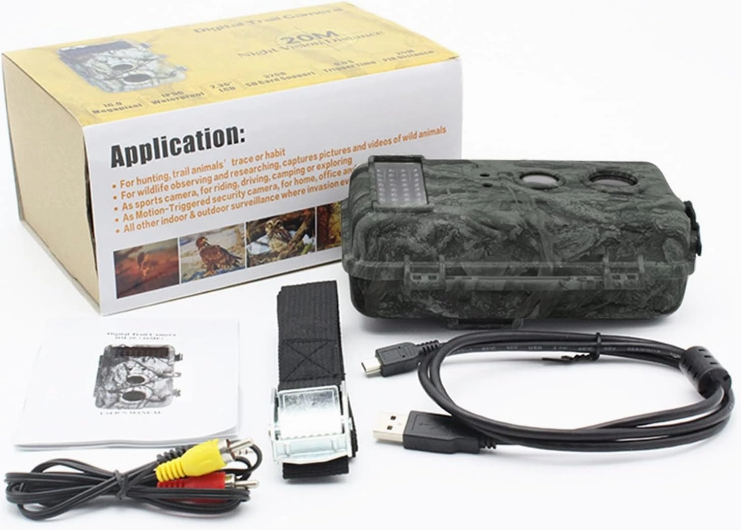 Trail Cameras 1080P Waterproof HD 16MP Infrared Thermal Sensor Video Night Vision Hunting Camera Wildlife Monitoring Observed Infrared Night Vision Camera (Color : HH-663)