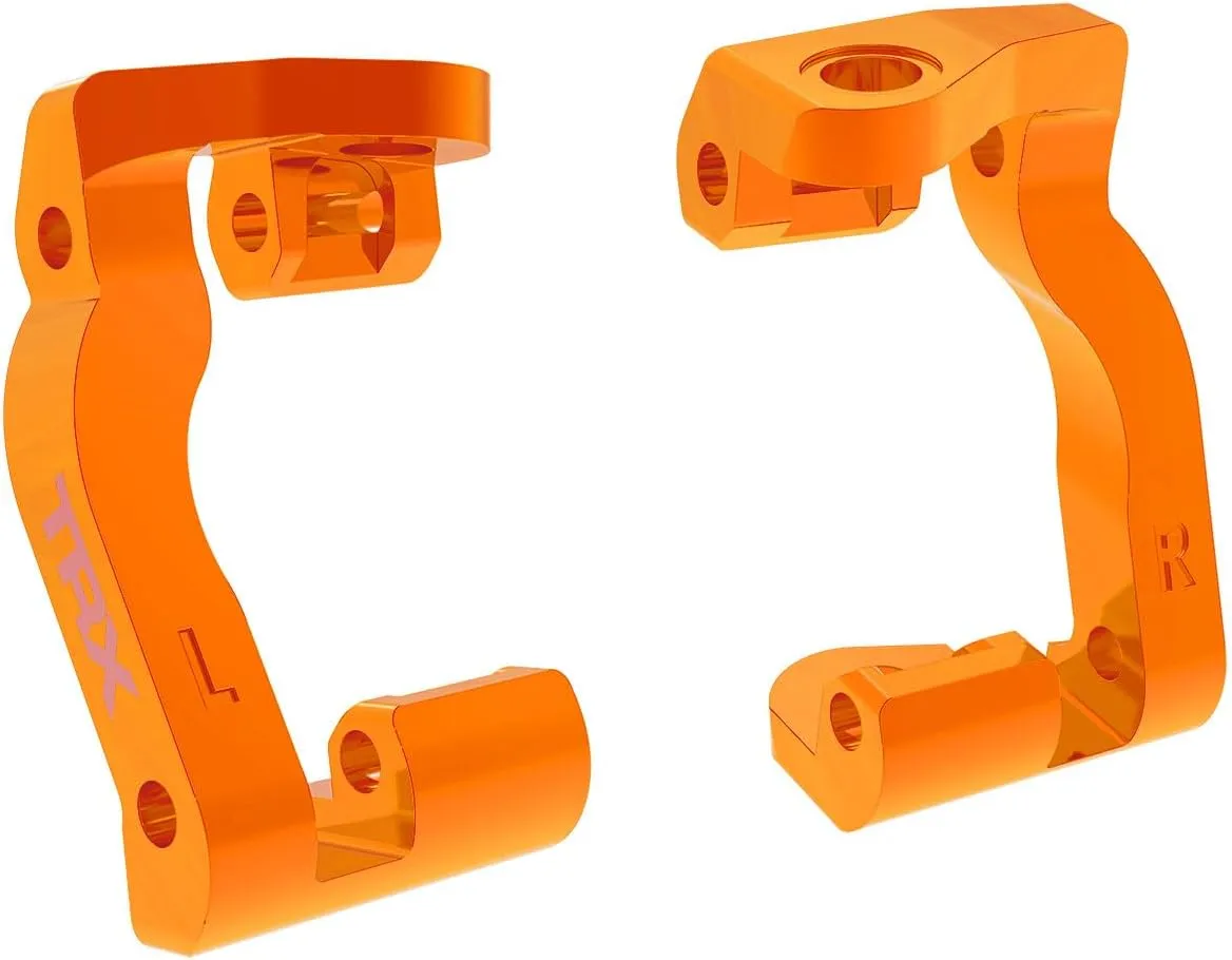 Traxxas 10733-ORNG - Mini Maxx Aluminum Caster Blocks, L&R, Orange