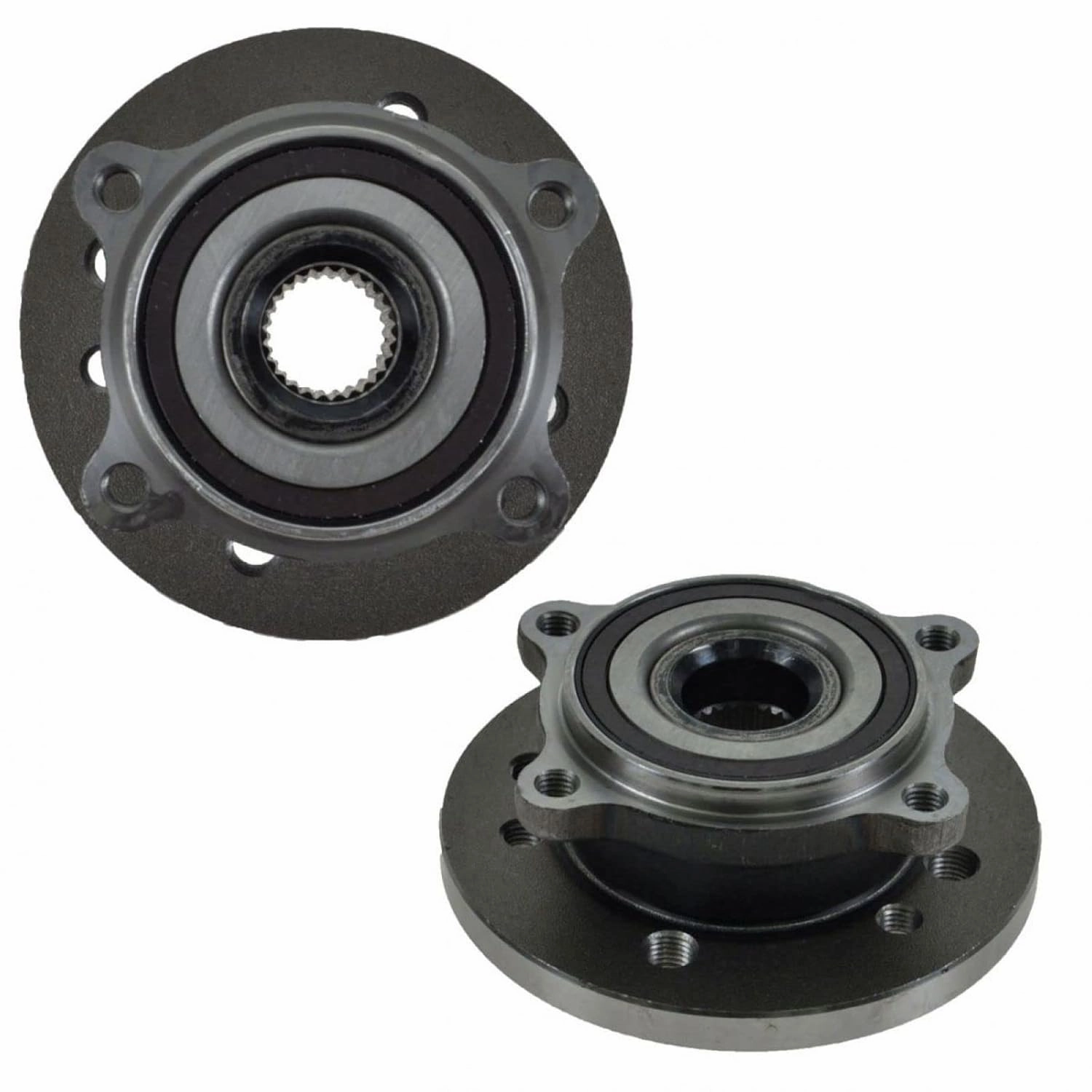 TRQ Front Wheel Hub Bearings Assembly Set Compatible with 2002-2006 Mini Cooper