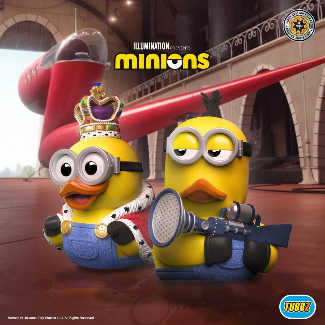 TUBBZ First Edition Minions Kevin (with Fart Blaster) Collectible Vinyl Rubber Duck Figure - Official Universal Despicable Me 4 Minions Merchandise - Kids TV, Movies & Video Games
