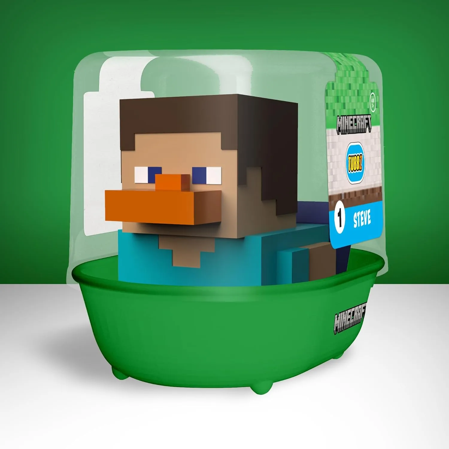 TUBBZ First Edition Steve Collectible Vinyl Rubber Duck Figure - Official Minecraft Merchandise - TV, Movies & Video Games
