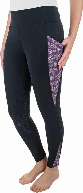 TuffRider Ladies Minerva 3 Season Printed Knee Patch Tights