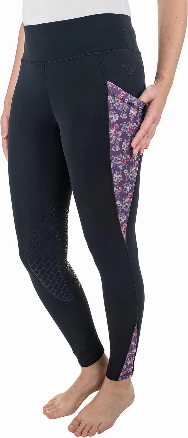TuffRider Ladies Minerva 3 Season Printed Knee Patch Tights
